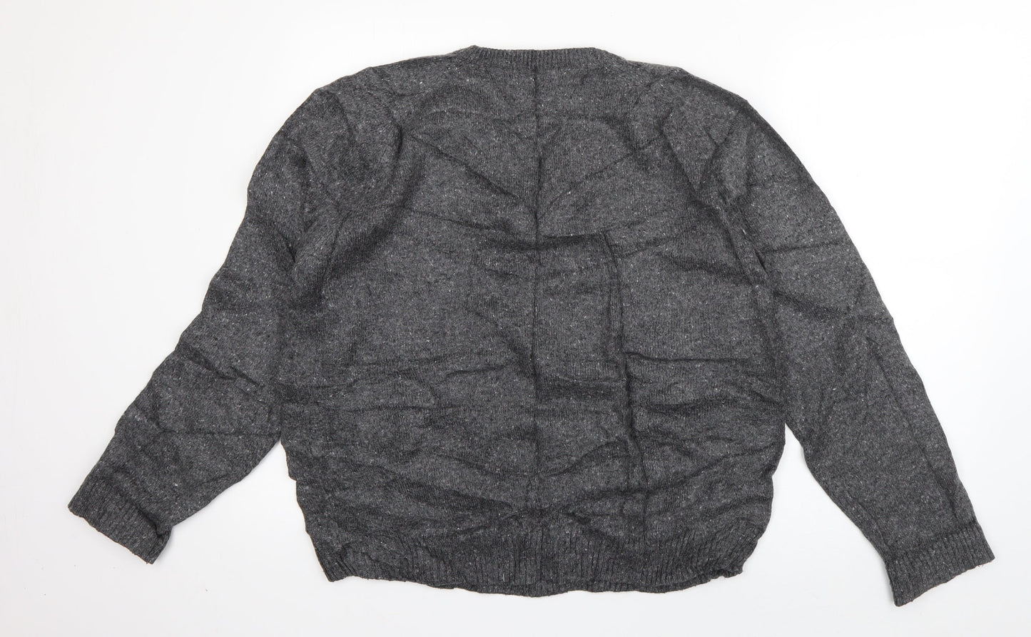 Marks and Spencer Mens Grey V-Neck  Viscose Pullover Jumper Size M