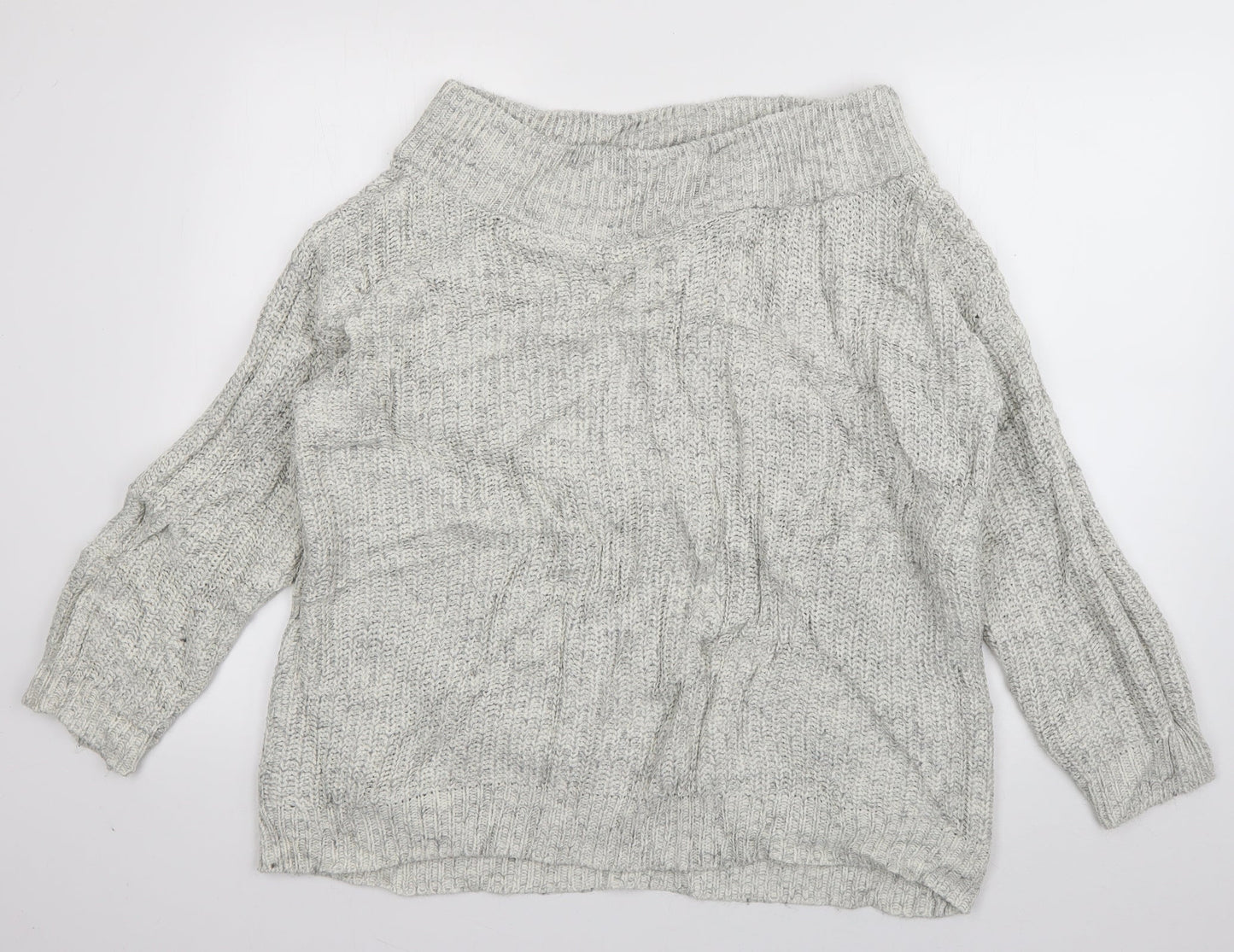 Womens UK Size M New Look Grey Pullover Jumper