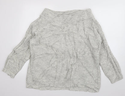 Womens UK Size M New Look Grey Pullover Jumper