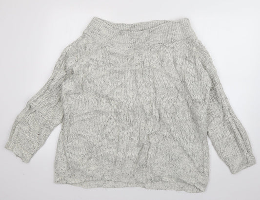Womens UK Size M New Look Grey Pullover Jumper