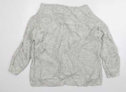 Womens UK Size M New Look Grey Pullover Jumper