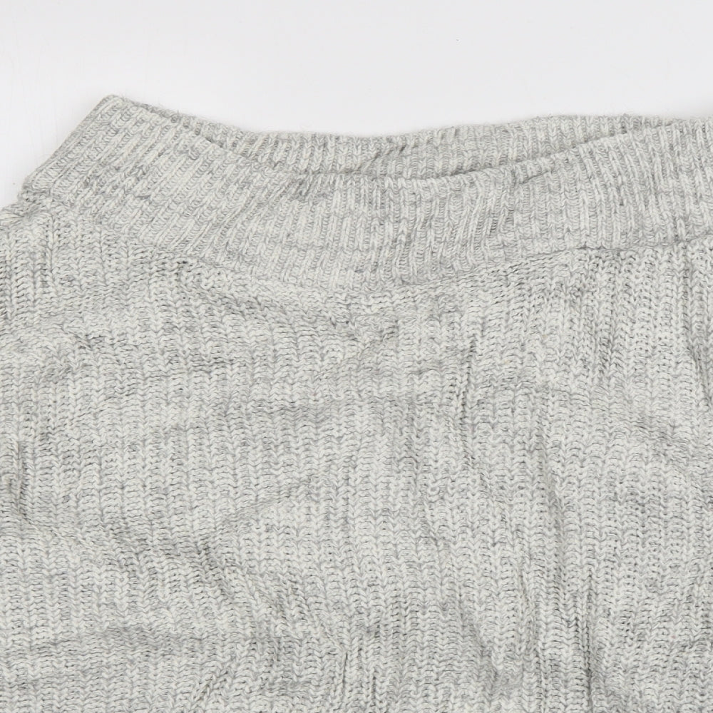 Womens UK Size M New Look Grey Pullover Jumper