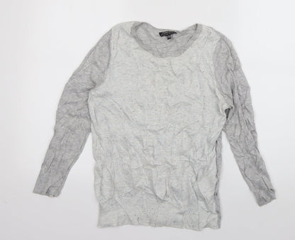 Womens UK Size 10 Warehouse Grey Pullover Jumper