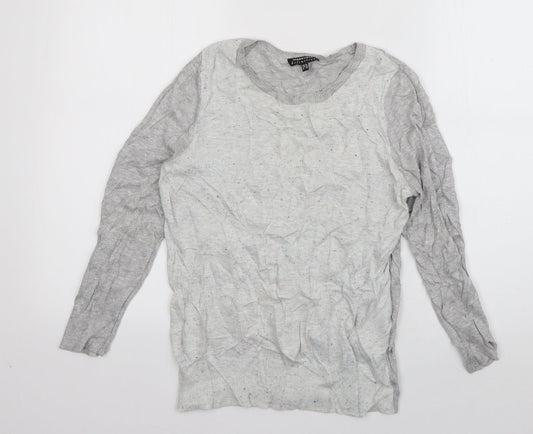 Womens UK Size 10 Warehouse Grey Pullover Jumper