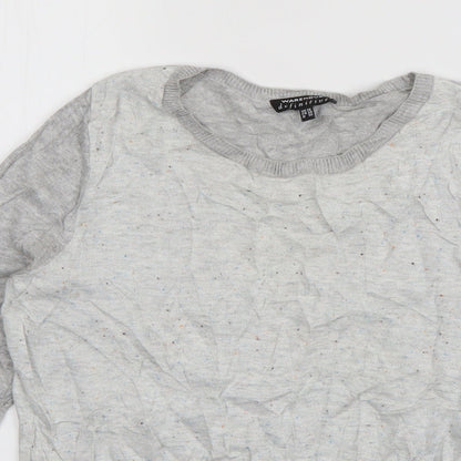 Womens UK Size 10 Warehouse Grey Pullover Jumper