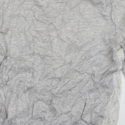 Womens UK Size 10 Warehouse Grey Pullover Jumper