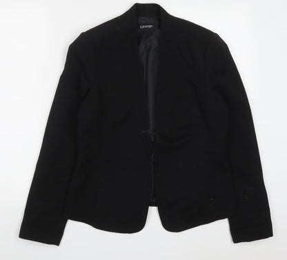 George Womens Black  Polyester Jacket Suit Jacket Size 12