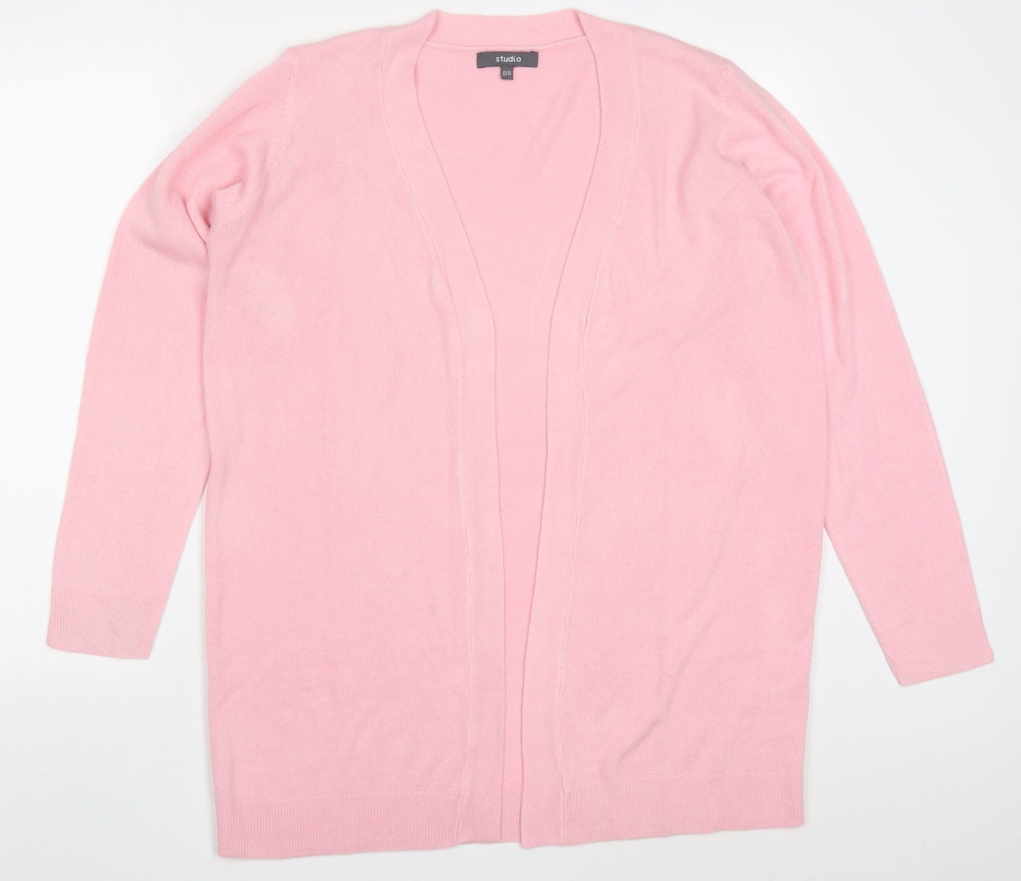 Womens UK Size 12 Studio Pink Cardigan Jumper