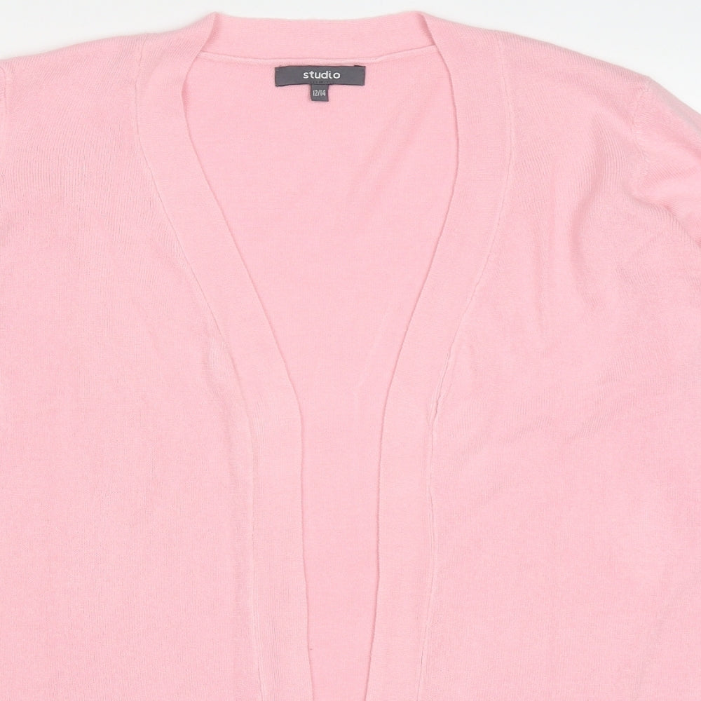 Womens UK Size 12 Studio Pink Cardigan Jumper