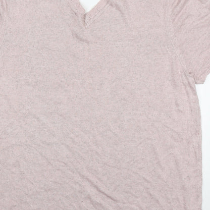 Kaleidoscope Womens Pink V-Neck  Viscose Pullover Jumper Size 16