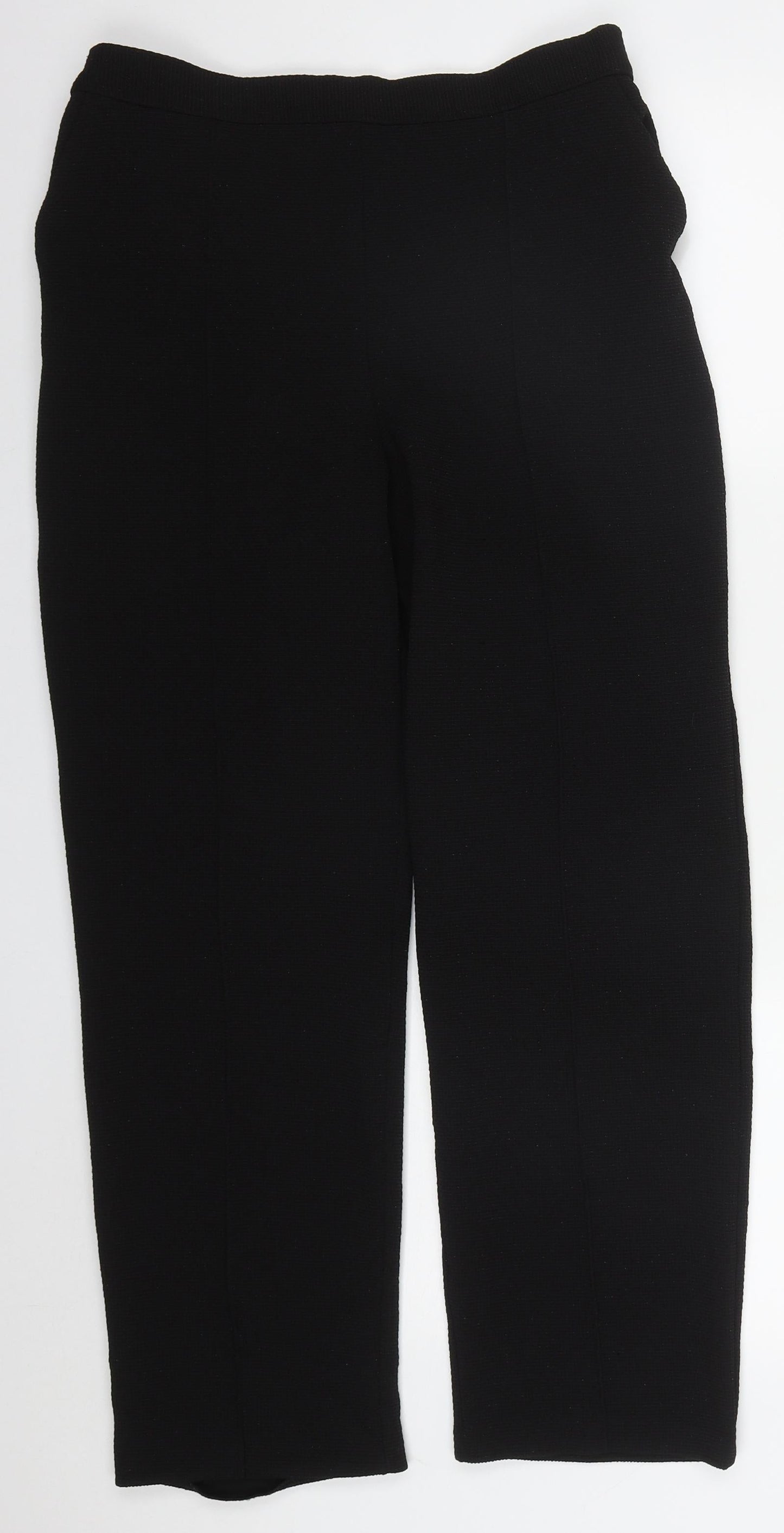 Womens UK Size 12 Papaya Regular Fit  Black Trousers