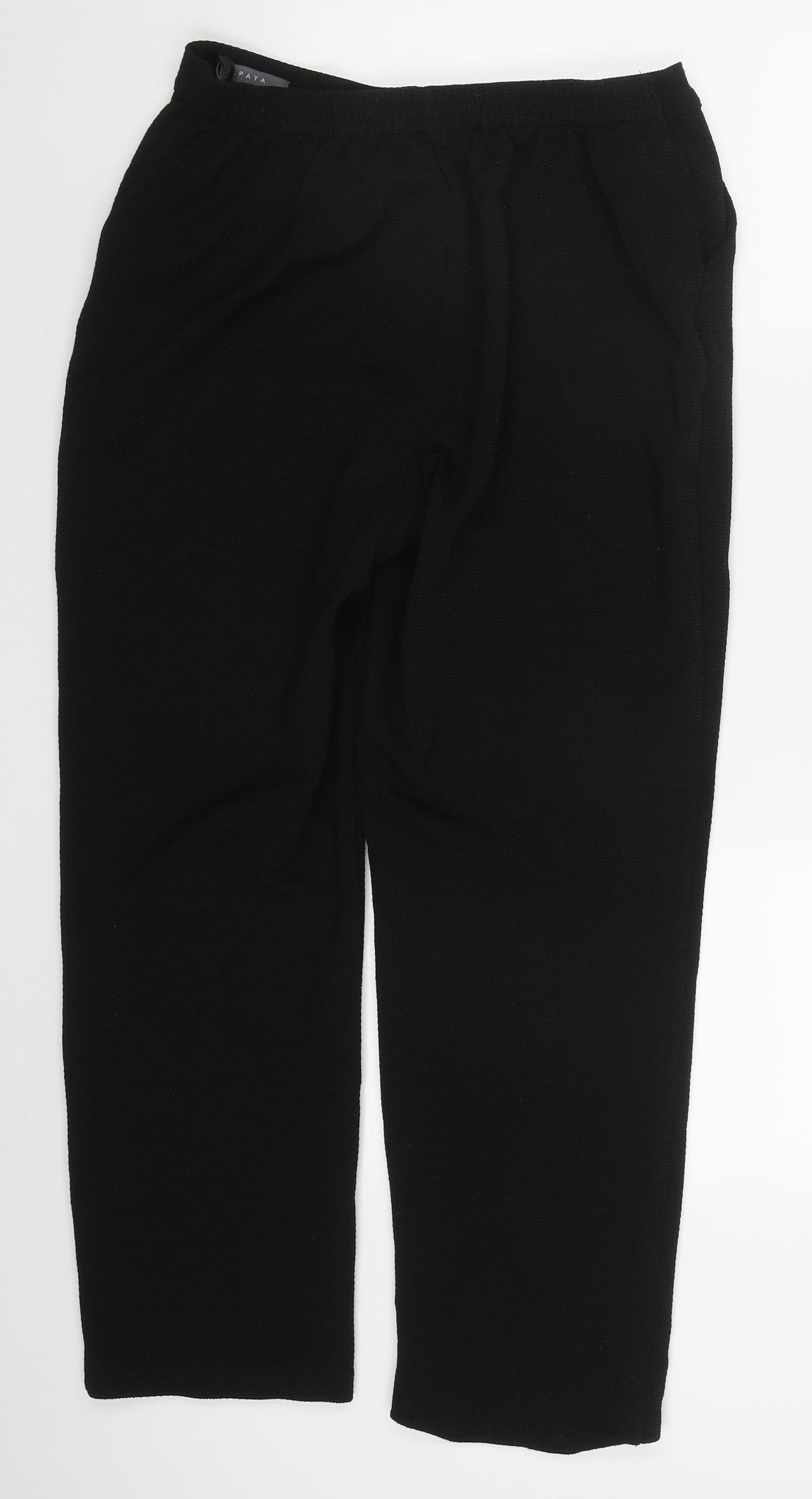 Womens UK Size 12 Papaya Regular Fit  Black Trousers