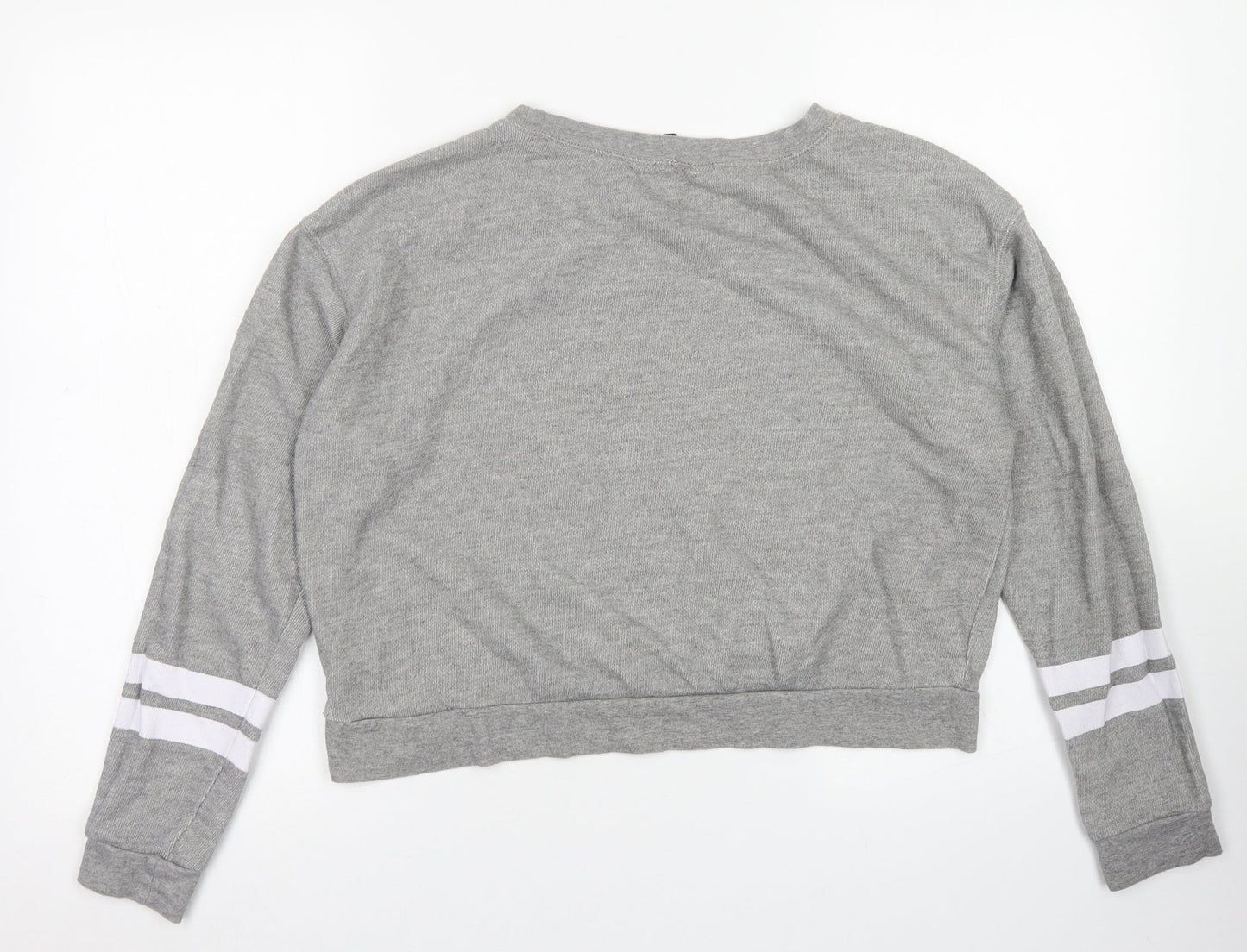 915 Generation Girls Grey  Cotton Pullover Sweatshirt Size 14-15 Years   - Cropepd