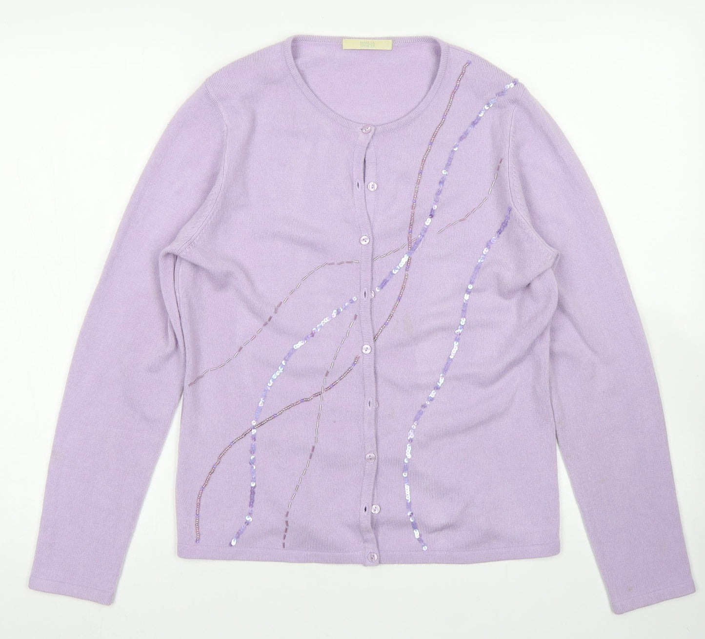 Womens UK Size 12 Marks & Spencer Purple Cardigan Jumper