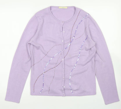 Womens UK Size 12 Marks & Spencer Purple Cardigan Jumper