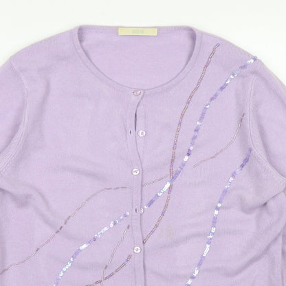 Womens UK Size 12 Marks & Spencer Purple Cardigan Jumper