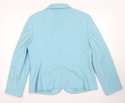 Womens UK Size 14 Gelco Regular Blue Blazer