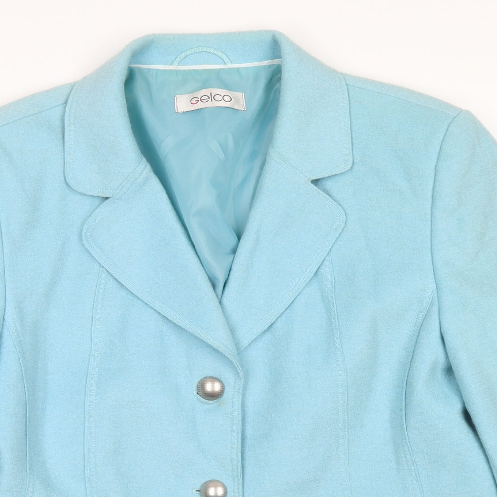 Womens UK Size 14 Gelco Regular Blue Blazer