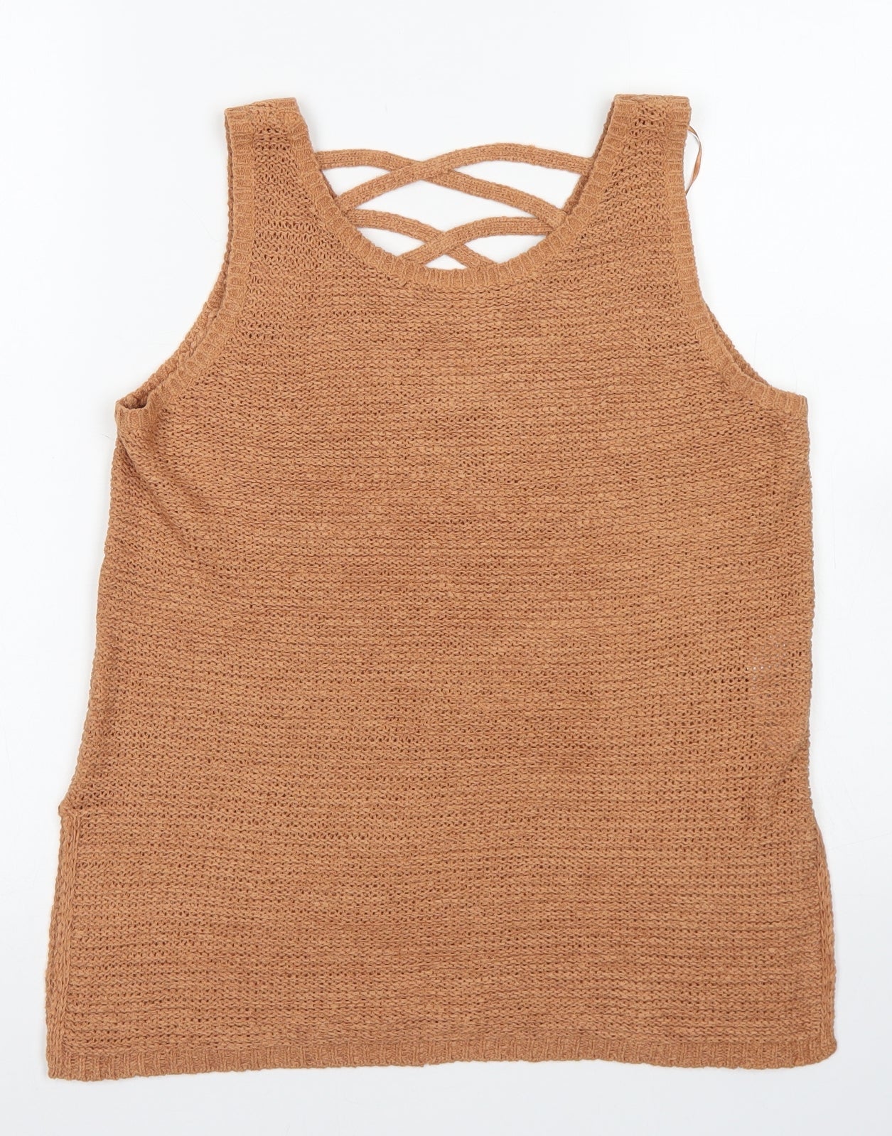Womens UK Size 8 New Look Brown Vest Jumper