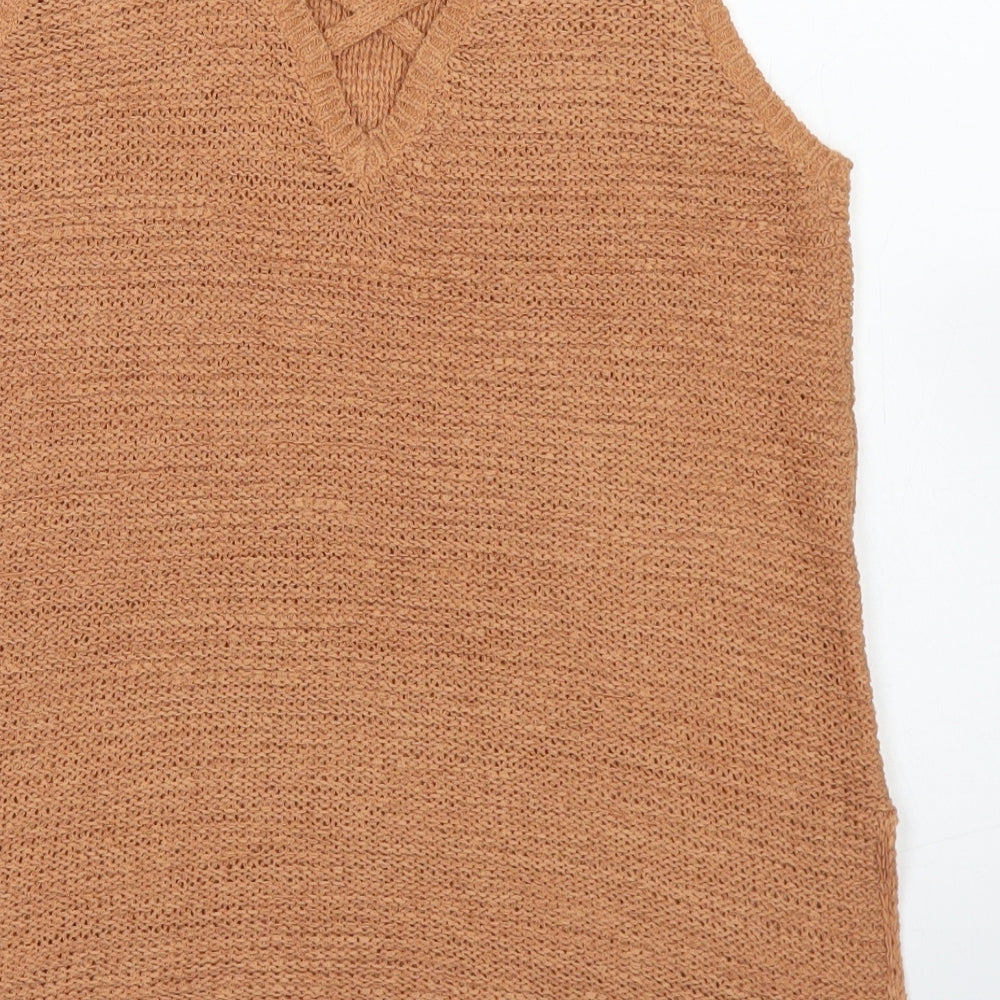 Womens UK Size 8 New Look Brown Vest Jumper