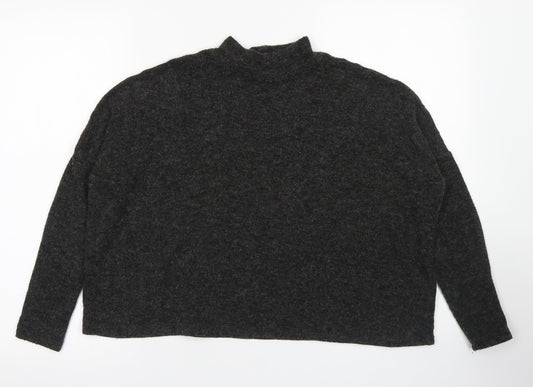 Womens UK Size XS Divided Grey Cropped T-Shirt
