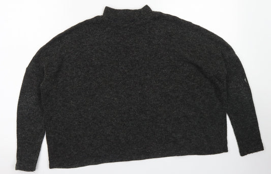Womens UK Size XS Divided Grey Cropped T-Shirt