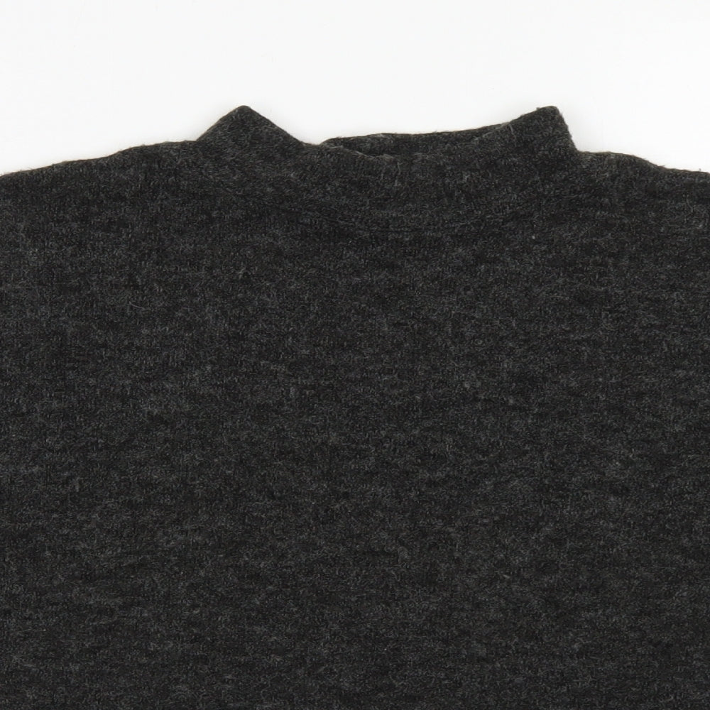 Womens UK Size XS Divided Grey Cropped T-Shirt