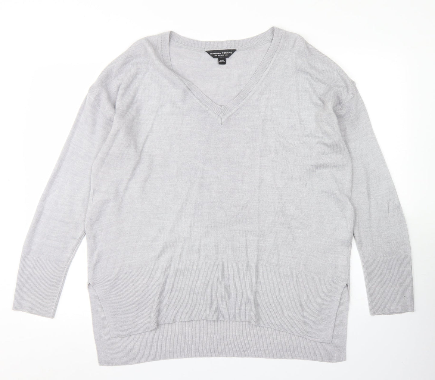 Womens UK Size 14 Dorothy Perkins Grey Pullover Jumper