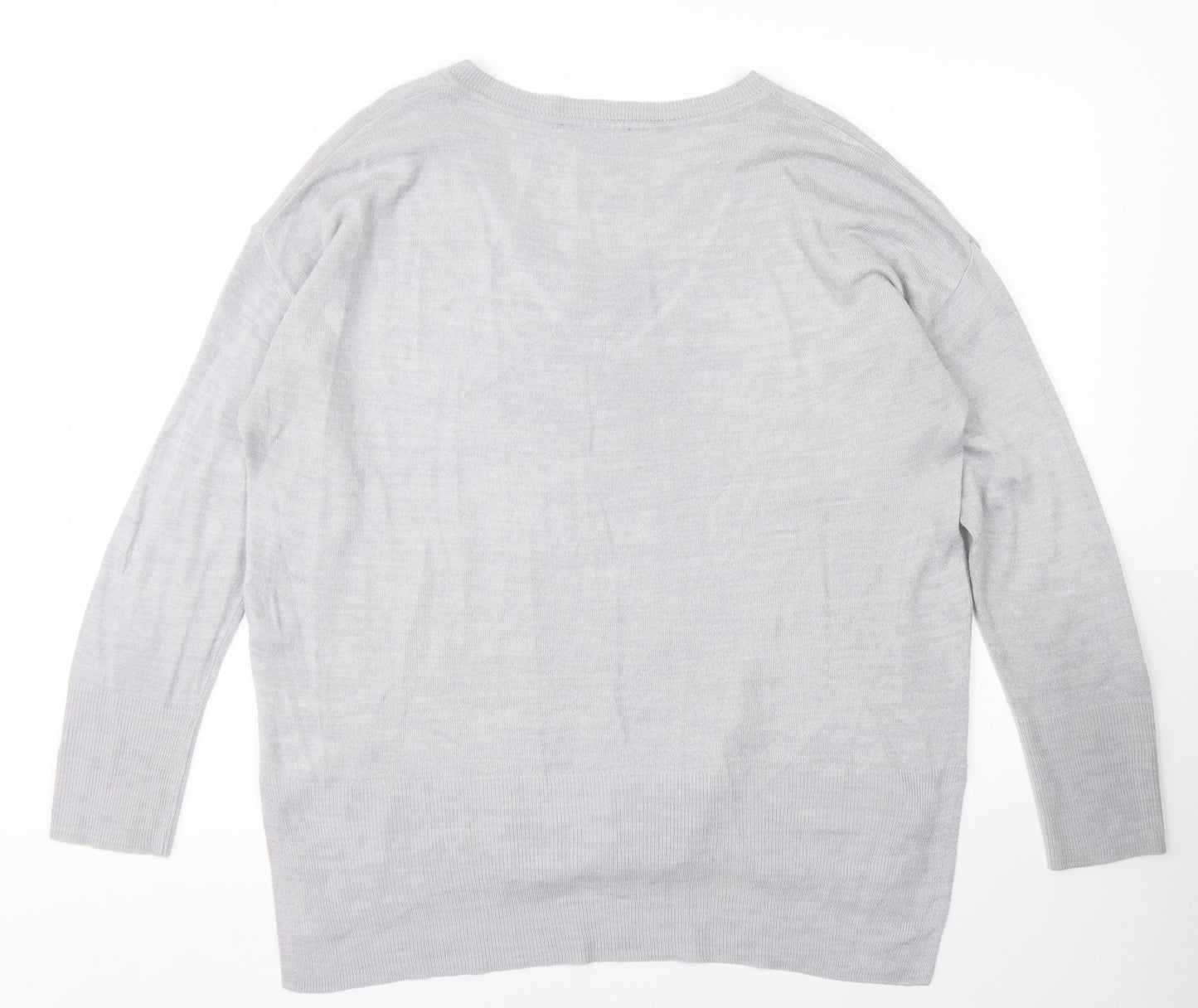 Womens UK Size 14 Dorothy Perkins Grey Pullover Jumper