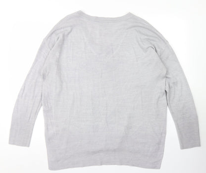 Womens UK Size 14 Dorothy Perkins Grey Pullover Jumper