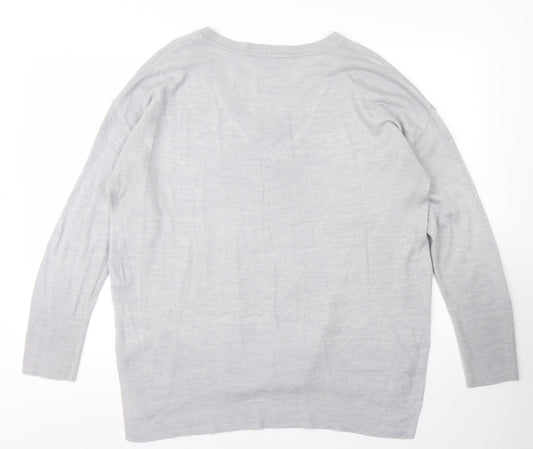 Womens UK Size 14 Dorothy Perkins Grey Pullover Jumper