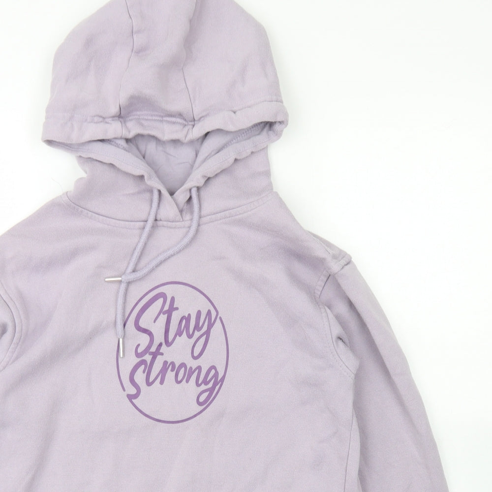 Primark Womens Purple  Cotton Pullover Hoodie Size 2XS