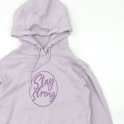 Primark Womens Purple  Cotton Pullover Hoodie Size 2XS