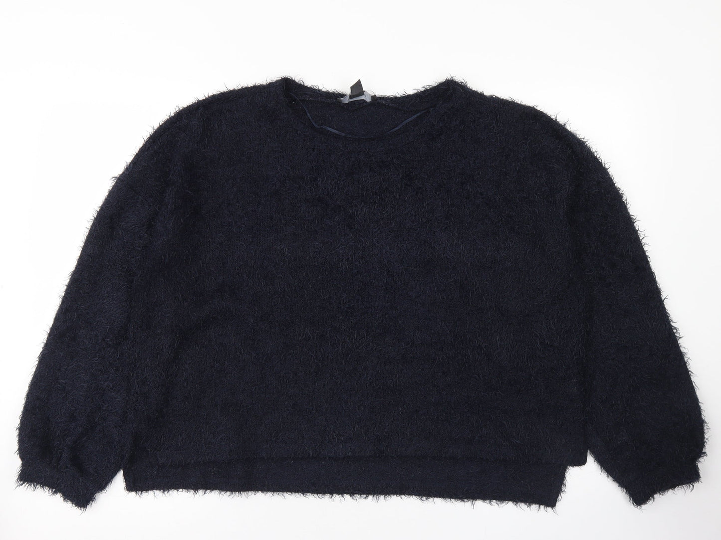 Primark Womens Blue Crew Neck  Polyester Pullover Jumper Size L