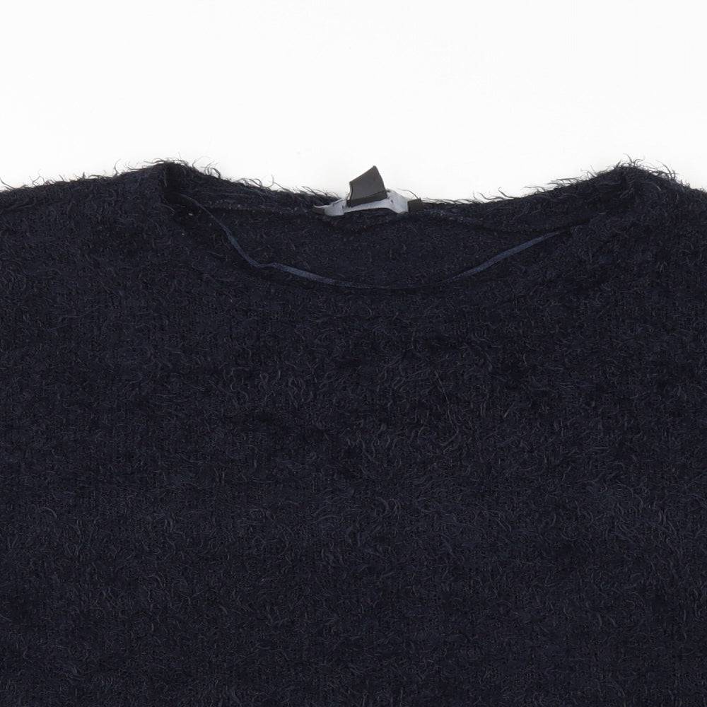 Primark Womens Blue Crew Neck  Polyester Pullover Jumper Size L