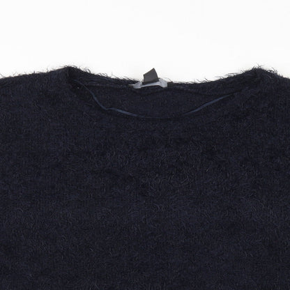 Primark Womens Blue Crew Neck  Polyester Pullover Jumper Size L