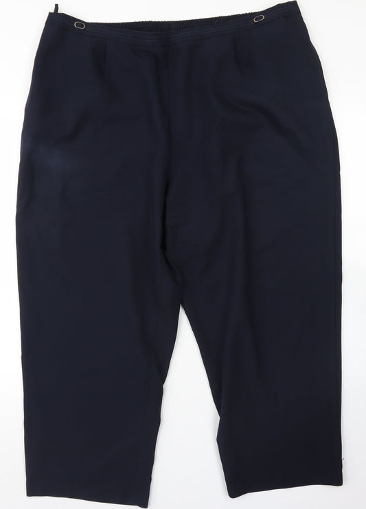 Bonmarché Womens Blue  Polyester Dress Pants Trousers Size 24 L22 in Regular