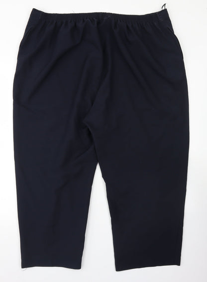 Bonmarché Womens Blue  Polyester Dress Pants Trousers Size 24 L22 in Regular