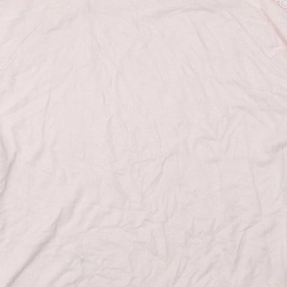 M&Co Womens Pink  Viscose Pullover Sweatshirt Size 12   - Lace Sleeve Detail