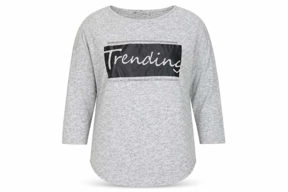 Womens UK Size 12 Select Grey Basic T-Shirt