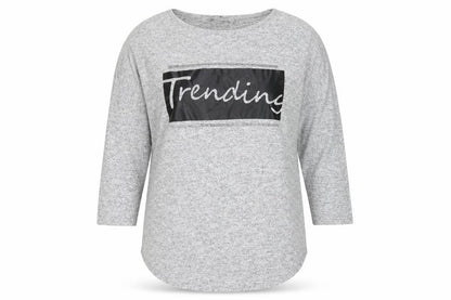 Womens UK Size 12 Select Grey Basic T-Shirt