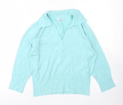 Womens UK Size L Nouveau Edition Blue Pullover Jumper