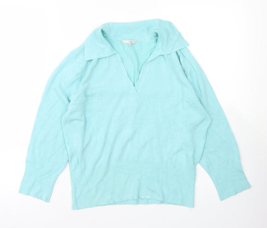 Womens UK Size L Nouveau Edition Blue Pullover Jumper