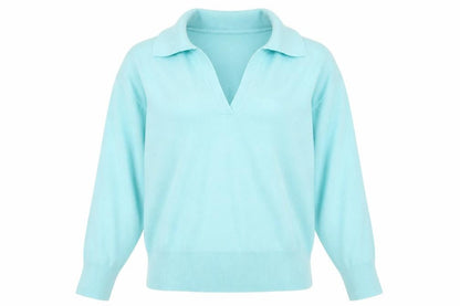 Womens UK Size L Nouveau Edition Blue Pullover Jumper