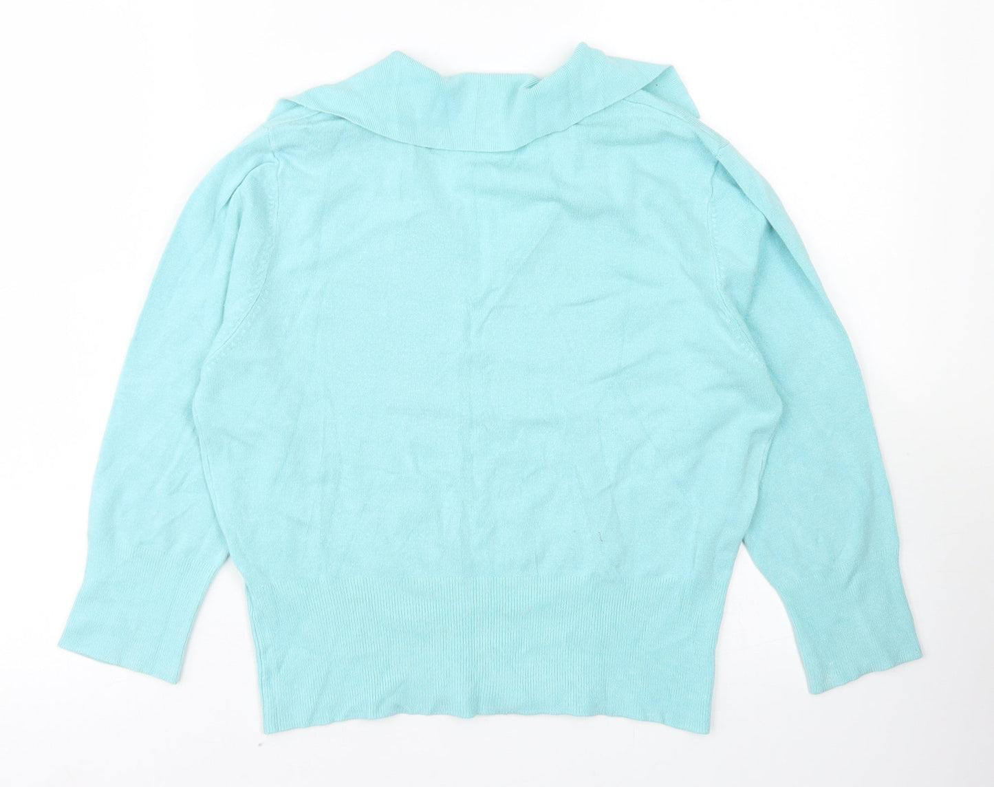 Womens UK Size L Nouveau Edition Blue Pullover Jumper