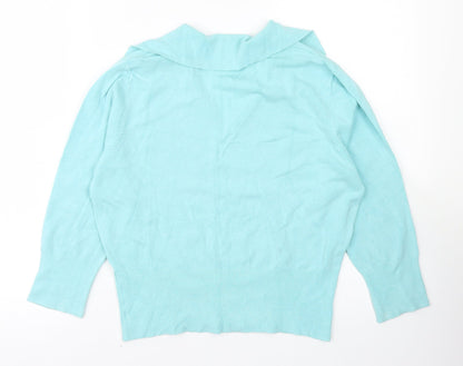 Womens UK Size L Nouveau Edition Blue Pullover Jumper