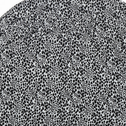 F&F Womens Multicoloured Animal Print Polyester Basic Button-Up Size 10 Collared