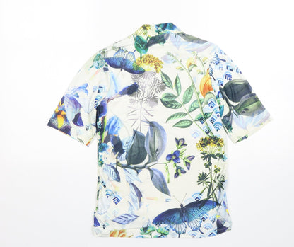 NEXT Girls Multicoloured Floral Polyester Basic T-Shirt Size 12 Years Round Neck