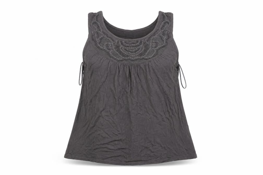 Womens UK Size 10 Monsoon Grey Basic Tank