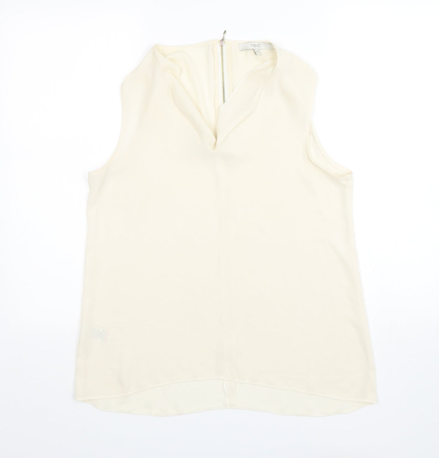 Womens UK Size 10 NEXT Beige Basic Blouse
